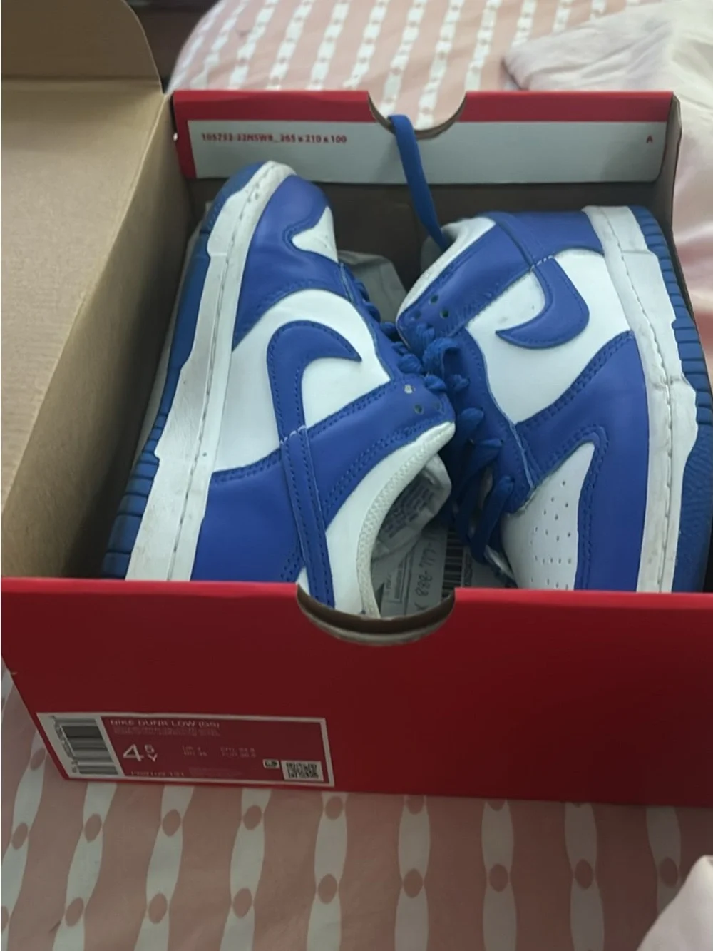 Nike Kids Blue and White Low-Top Sneakers